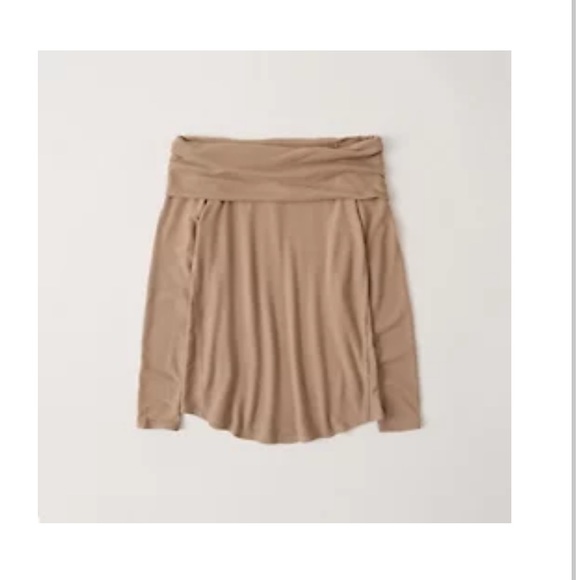 Abercrombie Cozy Off-The-Shoulder Top light brown - Picture 2 of 6